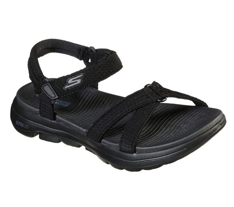 Skechers Dam Svarta Sandaler - Gowalk 5 - Jet Set - Sverige (FIEVJ-7983)